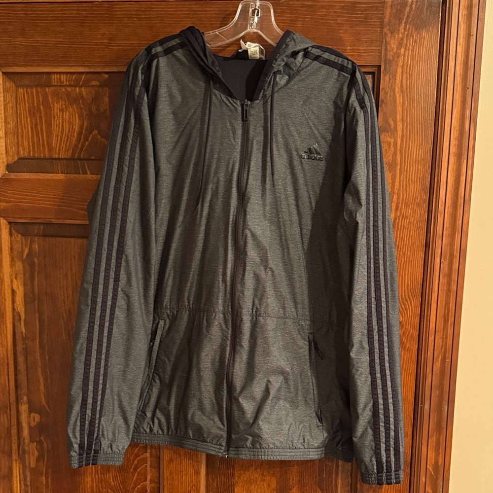 Adidas Men's Charcoal Windbreaker